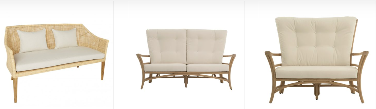 banquette rotin